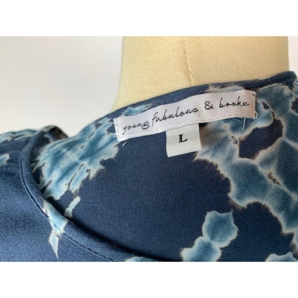 Young Fabulous & Broke Tie Dye Faux Wrap Blouse L - Picture 5 of 6
